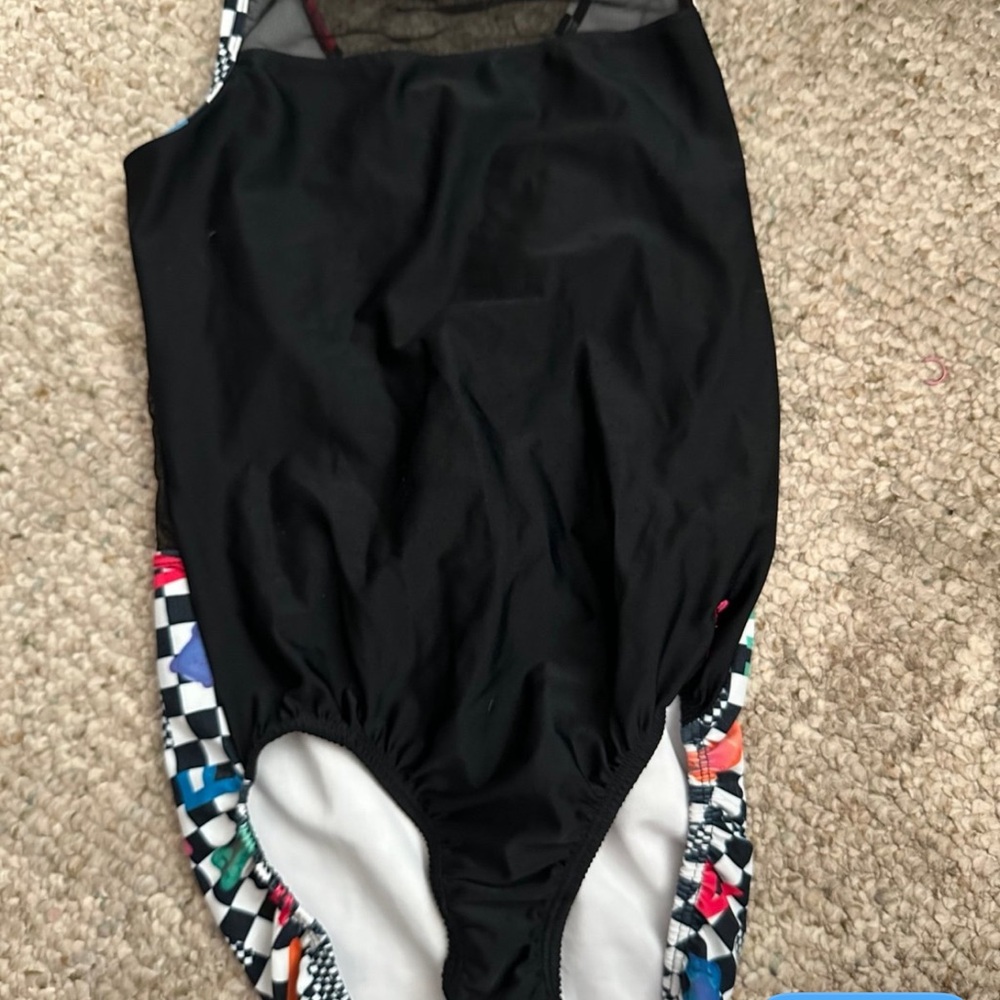 Gummy bear checkers plum practicewear leotard